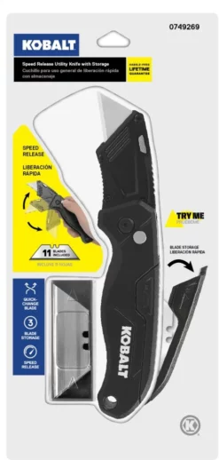 Kobalt Utility Knives Speed Release 10-Blade Folding Utility Knife with On Tool Blade Storage -Kobalt Sales Shop 41467704