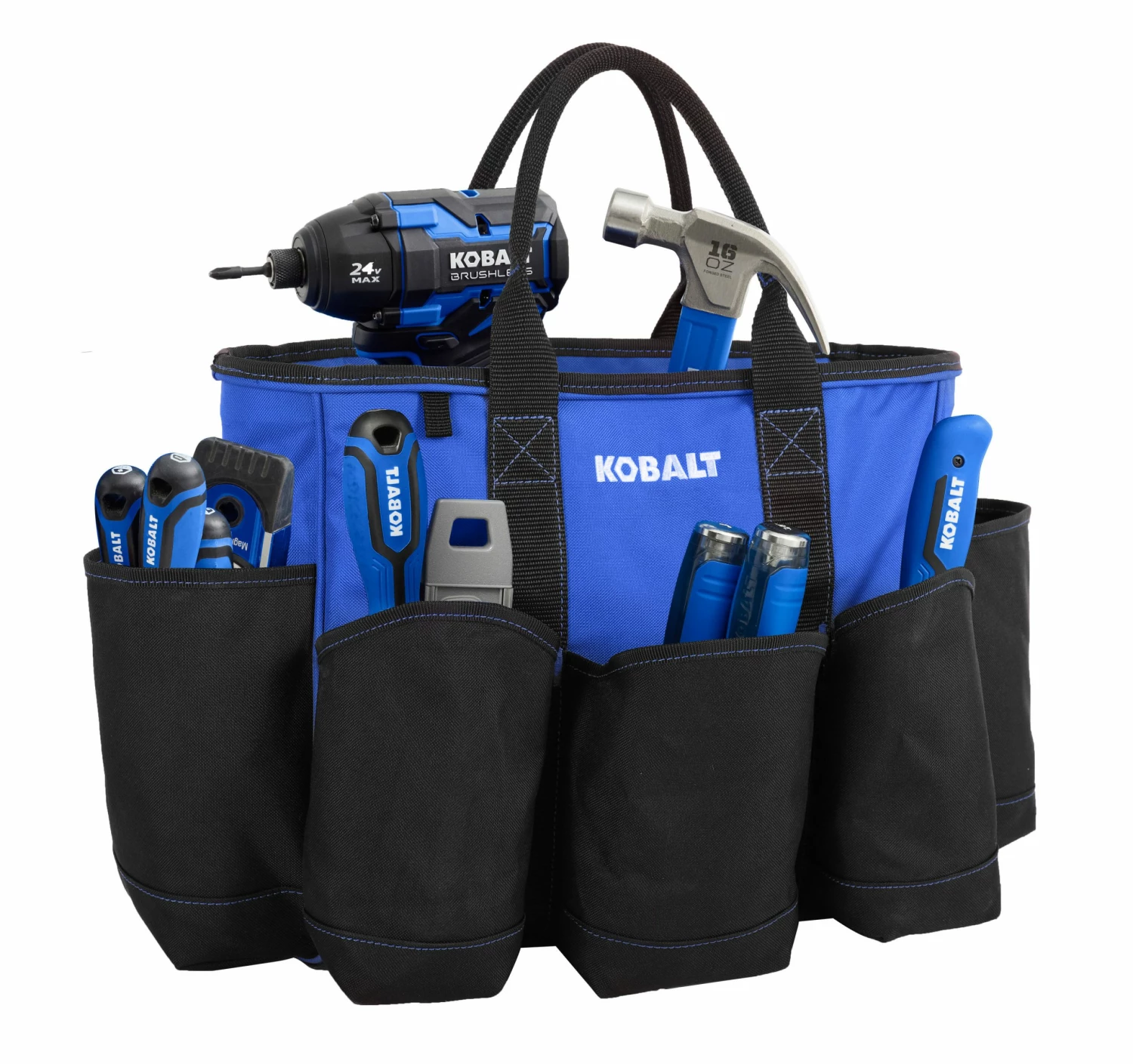 Kobalt Tool Bags Blue Black Polyester 14-in Tool Bag 2 Kobalt Tool Bags Blue Black Polyester 14-in Tool Bag - Image 2