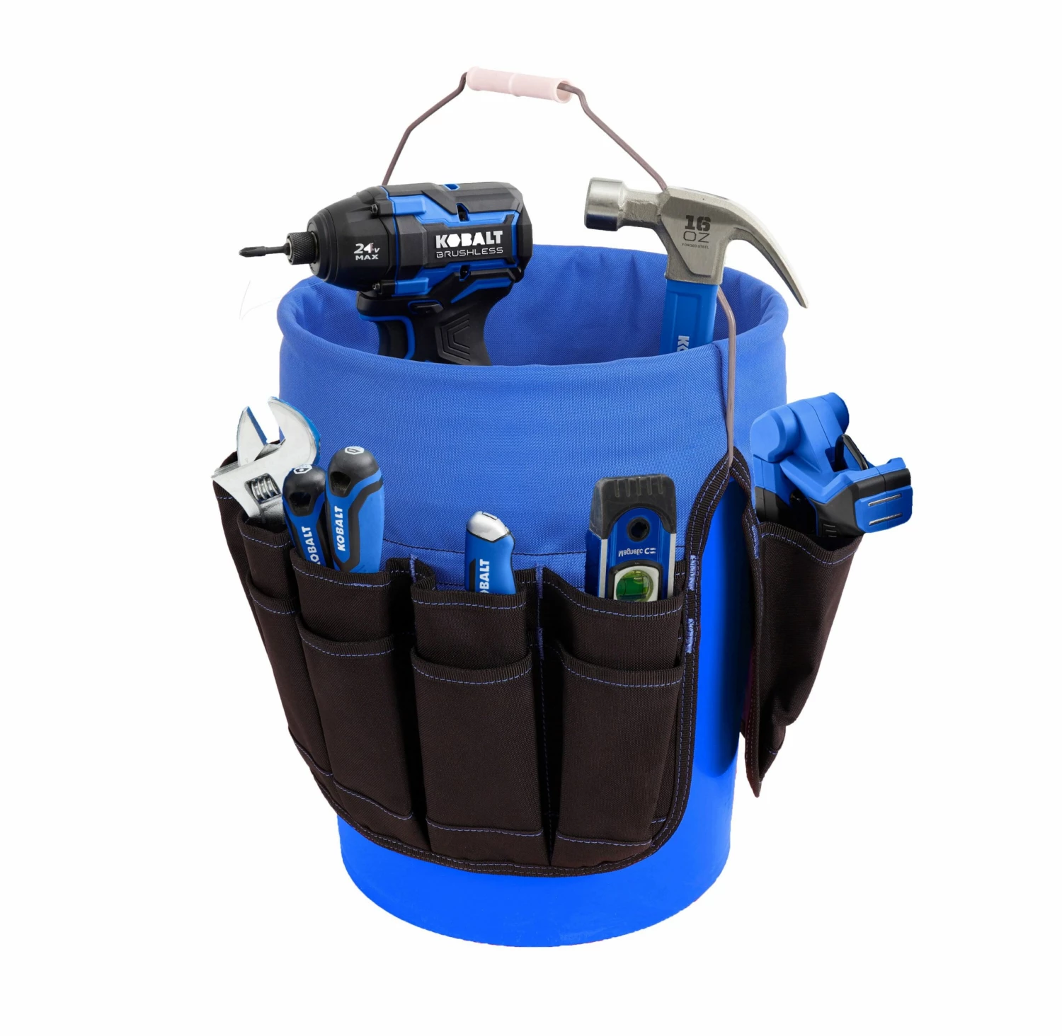 Kobalt Tool Bags Blue Black Polyester 12-in 5-Gallon Bucket Organizer 2 Kobalt Tool Bags Blue Black Polyester 12-in 5-Gallon Bucket Organizer - Image 2
