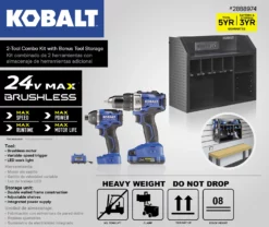 Kobalt Power Tool Combo Kits 2-Tool 24-Volt Max Brushless Power Tool Combo Kit Case (1-Battery Included and Charger Included) 12 Kobalt Power Tool Combo Kits 2-Tool 24-Volt Max Brushless Power Tool Combo Kit Case (1-Battery Included and Charger Included) -Kobalt Sales Shop 42156025