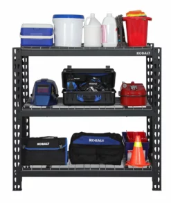 Kobalt Freestanding Shelving Units 48-in W x 24-in D x 47-in H 3-Tier Heavy Duty Steel Utility -Kobalt Sales Shop 42193264 scaled