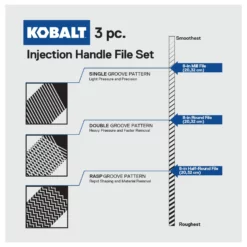 Kobalt Files 8-in Smooth File Set File -Kobalt Sales Shop 42253309