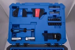 Kobalt Mechanics Tool Sets 250-Piece Standard (SAE) and Metric Combination Polished Chrome Mechanics Tool Set (1/4-in; 3/8-in) -Kobalt Sales Shop 42394145 scaled