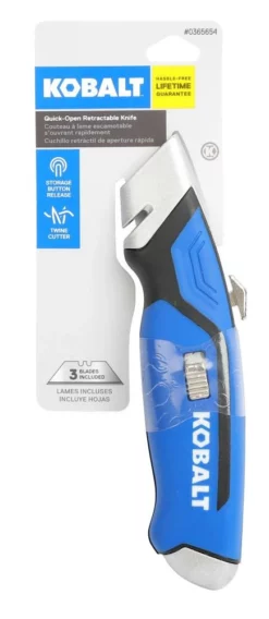 Kobalt Utility Knives 3-Blade Retractable Utility Knife with On Tool Blade Storage -Kobalt Sales Shop 42474656