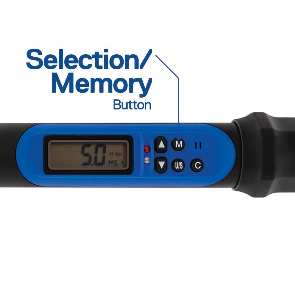 Kobalt Torque Wrenches 1/2-in Drive Digital Torque Wrench (12.5-ft lb to 250-ft lb) 9 Kobalt Torque Wrenches 1/2-in Drive Digital Torque Wrench (12.5-ft lb to 250-ft lb) - Image 9