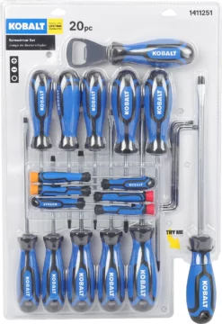 Kobalt Screwdrivers 20-Piece Plastic Handle Magnetic Set Screwdriver Set
