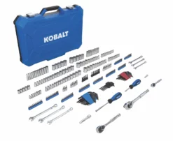 Kobalt Mechanics Tool Sets 309-Piece Standard (SAE) and Metric Combination Polished Chrome Mechanics Tool Set (1/4-in; 3/8-in)