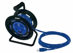 Kobalt Extension Cord Accessories 4-Outlet KOBALT Black/Blue Cord Reel 2-USB w/80ft 14/3 SJTW Ext Cord -Kobalt Sales Shop 44117356 scaled
