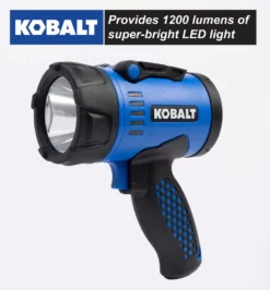 Featured Products 1 Kobalt Flashlights 1200-Lumen LED Rechargeable Spotlight Flashlight