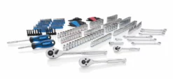 Kobalt Mechanics Tool Sets 309-Piece Standard (SAE) and Metric Combination Polished Chrome Mechanics Tool Set (1/4-in; 3/8-in) -Kobalt Sales Shop 44380414 scaled