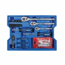 Kobalt Mechanics Tool Sets 243-Piece Standard (SAE) and Metric Combination Polished Chrome Mechanics Tool Set (1/4-in; 3/8-in) -Kobalt Sales Shop 44474233 scaled