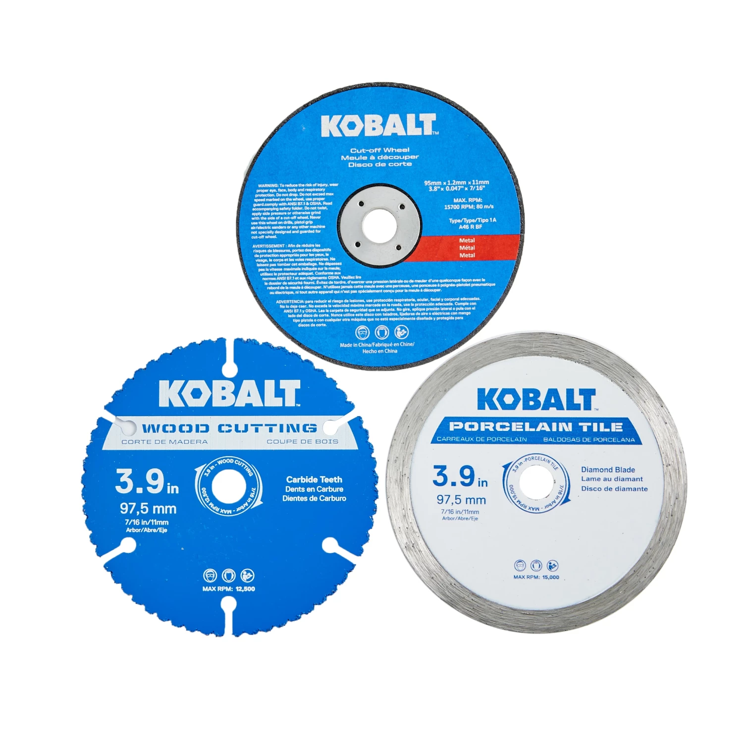 Kobalt Circular Saw Blades 3-Pack 4-in Set High-speed Steel Circular Saw Blade Set 3 Kobalt Circular Saw Blades 3-Pack 4-in Set High-speed Steel Circular Saw Blade Set - Image 3