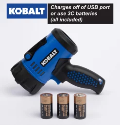 Kobalt Flashlights 1200-Lumen LED Rechargeable Spotlight Flashlight -Kobalt Sales Shop 45368644 scaled