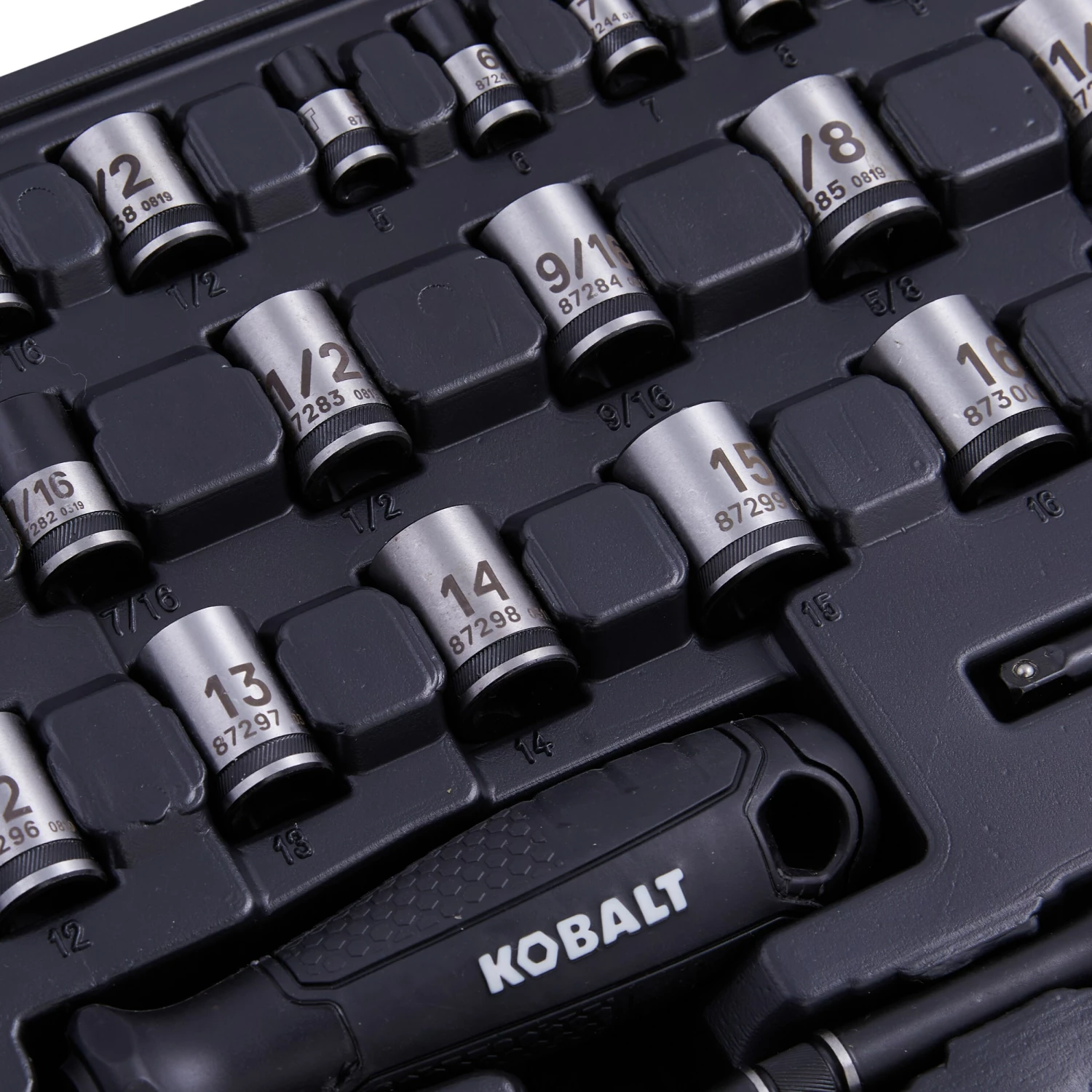 Kobalt Mechanics Tool Sets Universal 115-Piece Standard (SAE) and Metric Combination Matte Mechanics Tool Set (1/4-in; 3/8-in) 2 Kobalt Mechanics Tool Sets Universal 115-Piece Standard (SAE) and Metric Combination Matte Mechanics Tool Set (1/4-in; 3/8-in) - Image 2